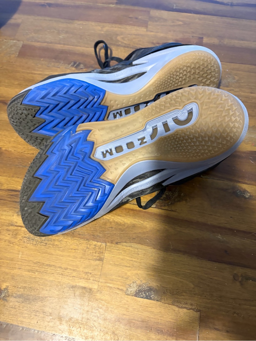 Men’s Nike Air zoom Gt cut basketball Shoes - Black with blue Accents